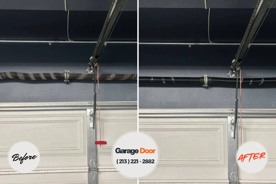 Before and after: garage door repair Ellenville, NY